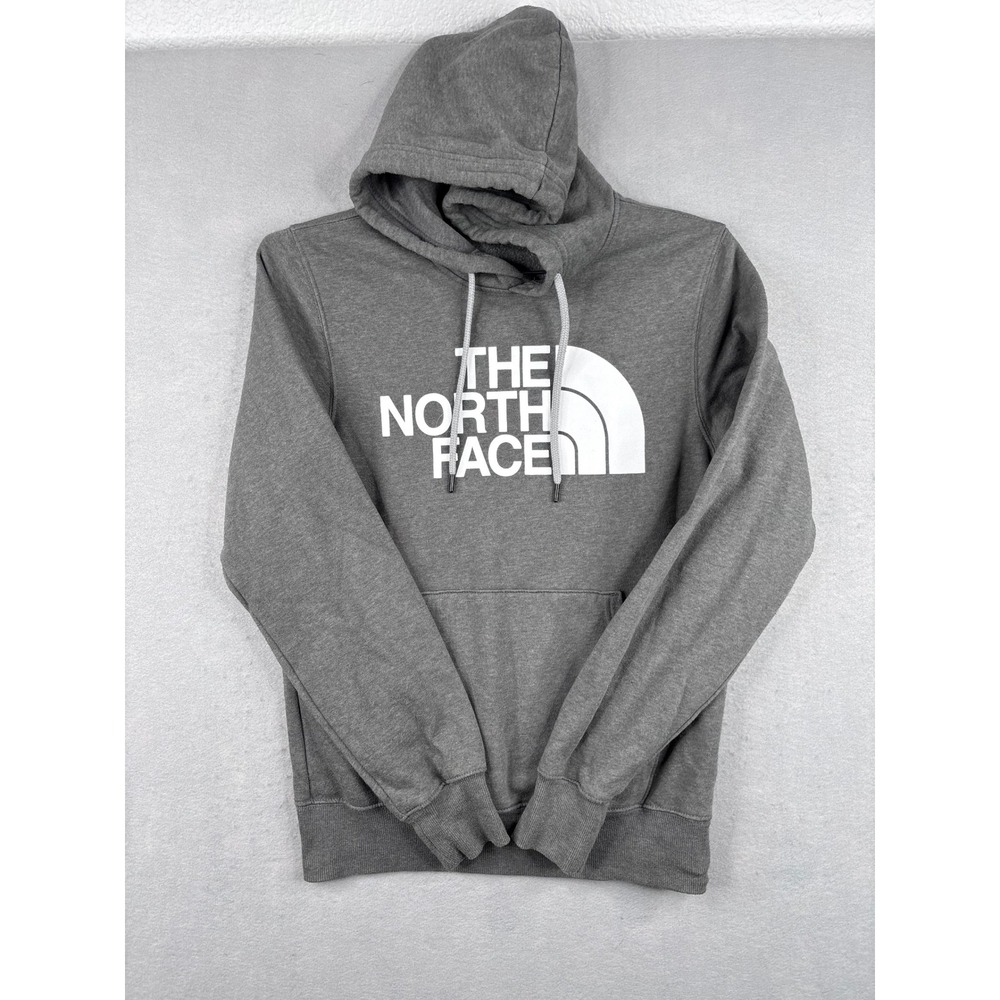The North Face Mens Half Dome Pullover Hoodie Gray XS Fleece Sweatshirt 375